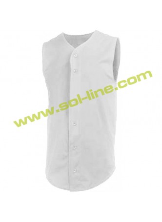 Pro Weight Full Button Down Sleeveless Baseball Jerseys